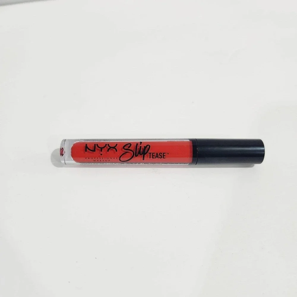 NYX PROFESSIONAL MAKEUP Cosmetics Slip Tease Full Color Lip Oil Lipstick Red